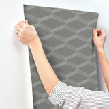 Wallpaper Palisades Paperweave Wallpaper // Grey & White
