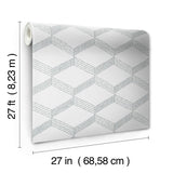 Wallpaper Palisades Paperweave Wallpaper // White & Grey