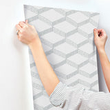 Wallpaper Palisades Paperweave Wallpaper // White & Grey