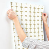Wallpaper Palm Bay Wallpaper // Gold Metallic