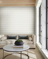 Wallpaper Palm Thatch Wallpaper // White & Grey