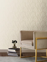 Wallpaper Palma Wallpaper // Taupe & Silver