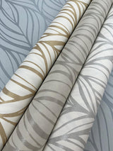 Wallpaper Palma Wallpaper // Taupe & Silver