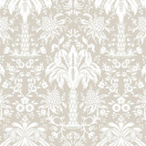 Wallpaper Palmetto Palm Damask Wallpaper // Beige