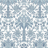Wallpaper Palmetto Palm Damask Wallpaper // Blue
