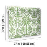 Wallpaper Palmetto Palm Damask Wallpaper // Green