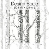 Wallpaper Paper Birch Wallpaper // Black & White