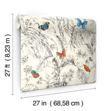 Wallpaper Papillon Wallpaper // Yellow & Black