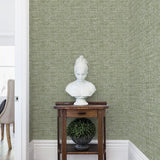 Wallpaper Papyrus Weave Peel & Stick Wallpaper // Green