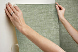 Wallpaper Papyrus Weave Peel & Stick Wallpaper // Green