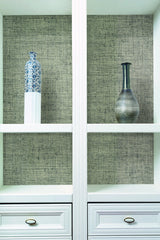 Wallpaper Papyrus Weave Wallpaper // Black