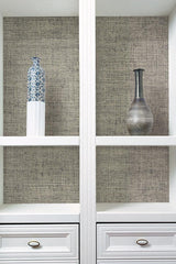 Wallpaper Papyrus Weave Wallpaper // Charcoal