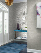 Wallpaper Papyrus Weave Wallpaper // Grey