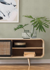 Wallpaper Paradise Island Weave Wallpaper // Green