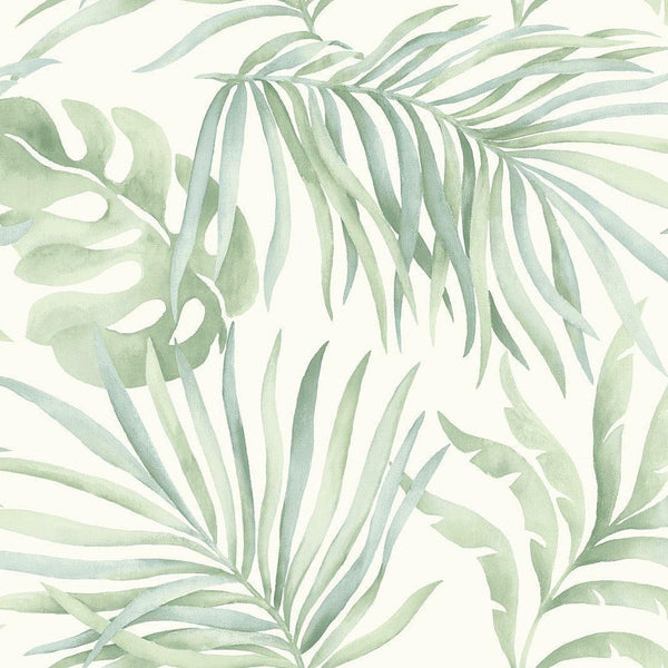 Wallpaper Paradise Palm Wallpaper // Light Green 