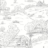 Wallpaper Pasture Toile Wallpaper // Black & White