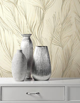 Wallpaper Peaceful Plume Wallpaper // Beige