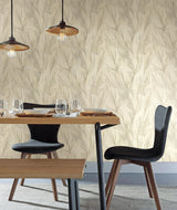 Wallpaper Peaceful Plume Wallpaper // Beige