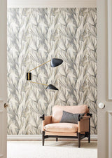 Wallpaper Peaceful Plume Wallpaper // Dark Grey