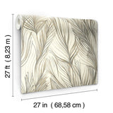 Wallpaper Peaceful Plume Wallpaper // Dark Grey