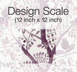 Wallpaper Peacock Block Print Wallpaper // Purple