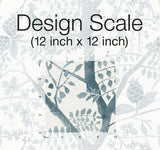 Wallpaper Peacock Block Print Wallpaper // Teal