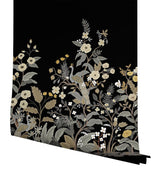 Wallpaper Peacock Wall Mural // Black