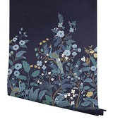 Wallpaper Peacock Wall Mural // Navy