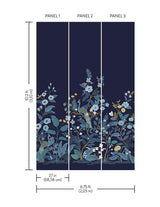 Wallpaper Peacock Wall Mural // Navy