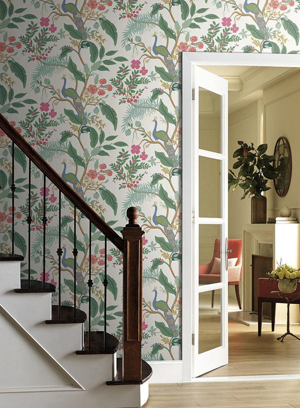 Wallpaper Peacock Wallpaper // Periwinkle