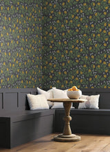 Wallpaper Peonies Wallpaper // Black & Gold