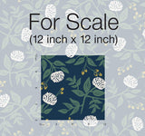 Wallpaper Peonies Wallpaper // Navy