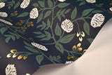 Wallpaper Peonies Wallpaper // Navy
