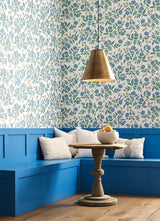 Wallpaper Peonies Wallpaper // Periwinkle & Sage