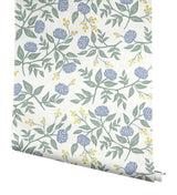Wallpaper Peonies Wallpaper // Periwinkle & Sage