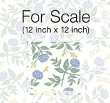 Wallpaper Peonies Wallpaper // Periwinkle & Sage