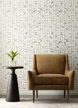 Wallpaper Perfect Petals Wallpaper // White & Gold