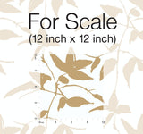 Wallpaper Persimmon Leaf Wallpaper // Gold & White