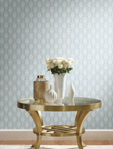Wallpaper Petite Ogee Wallpaper // Blue