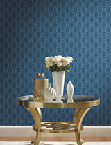 Wallpaper Petite Ogee Wallpaper // Navy