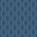 Wallpaper Petite Ogee Wallpaper // Navy