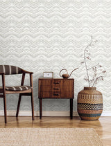 Wallpaper Petite Watercolor Chevron Wallpaper // White & Grey