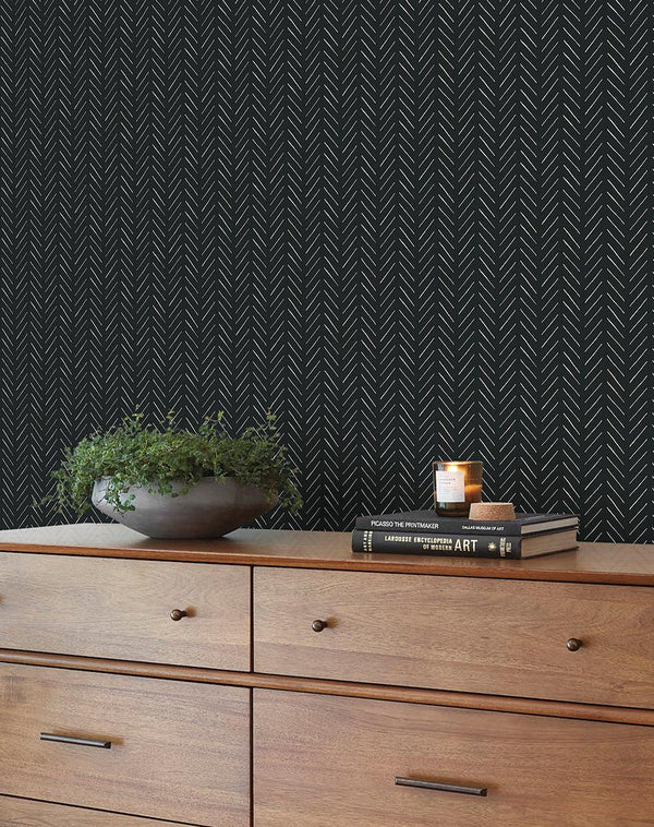 Wallpaper Pick Up Sticks Wallpaper // Black