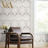 Wallpaper Pine Cone Ribbon Wallpaper // Neutral