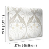 Wallpaper Pine Cone Ribbon Wallpaper // Neutral