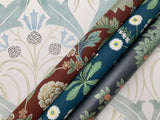 Wallpaper Pine Cone Ribbon Wallpaper // Teal