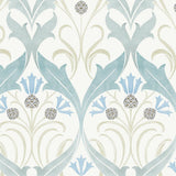Wallpaper Pine Cone Ribbon Wallpaper // Teal