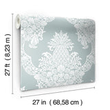 Wallpaper Pineapple Plantation Wallpaper // Blue