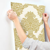 Wallpaper Pineapple Plantation Wallpaper // Gold