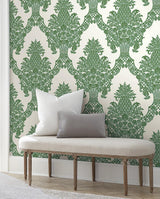 Wallpaper Pineapple Plantation Wallpaper // Green & White